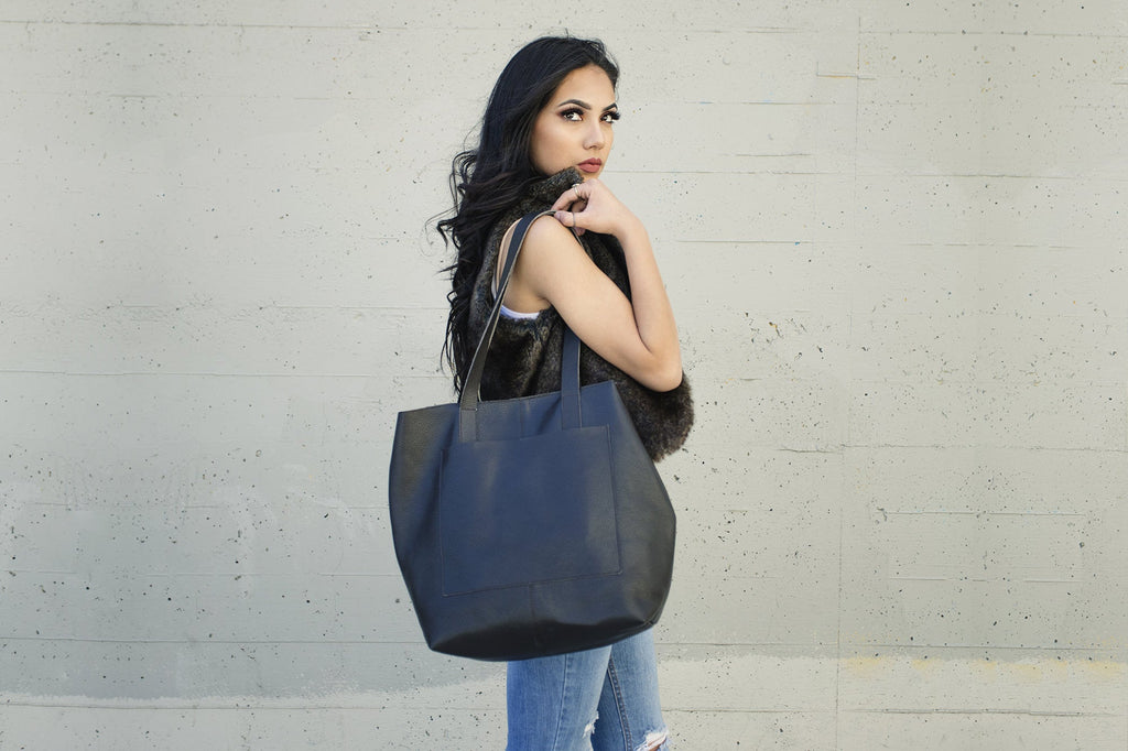 Vibelux Luxe Genuine Leather Tote