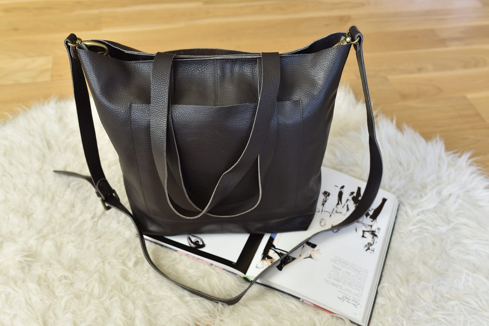 Vibelux Luxe Genuine Leather Tote