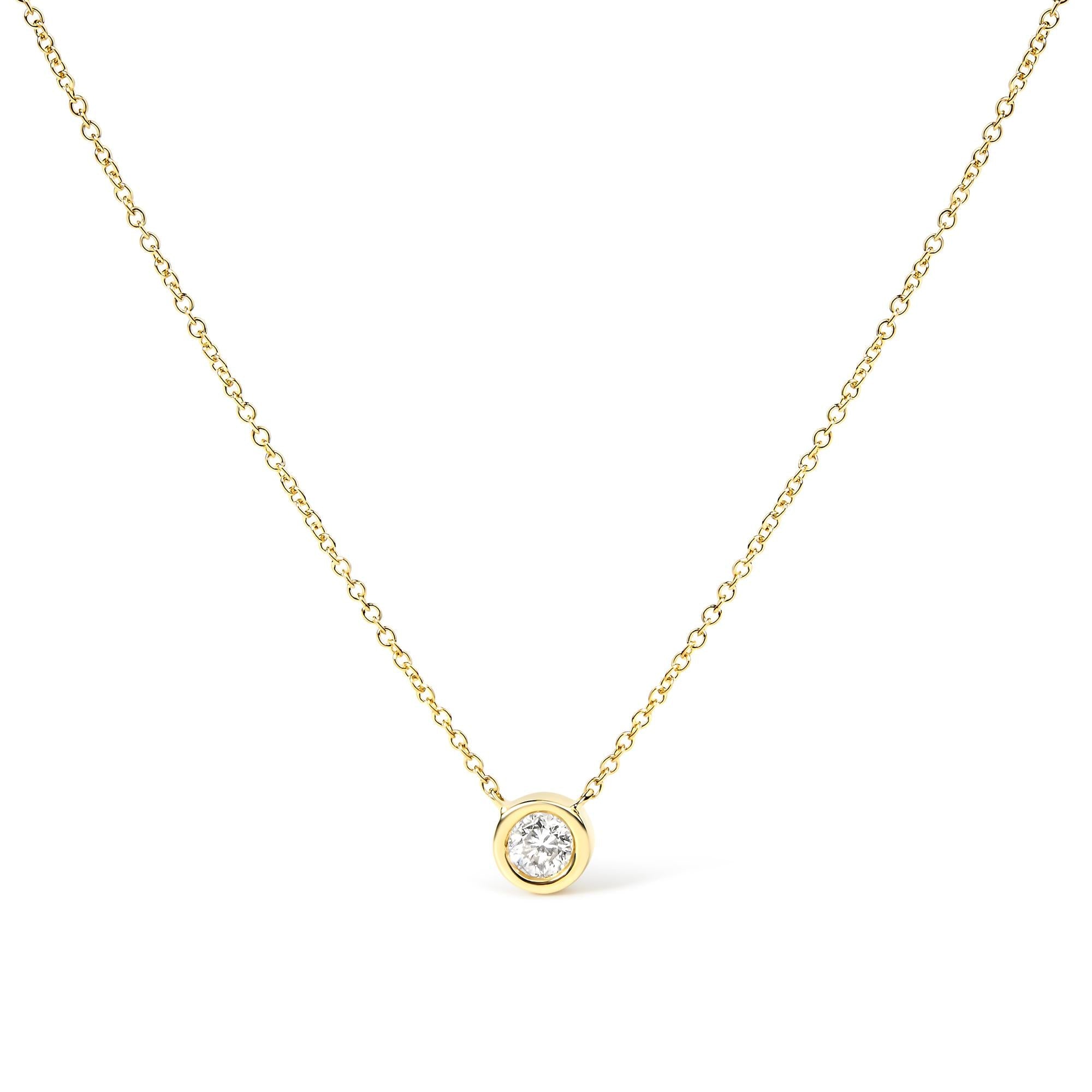 Vibelux 14K Gold Lab Grown Diamond Solitaire Pendant