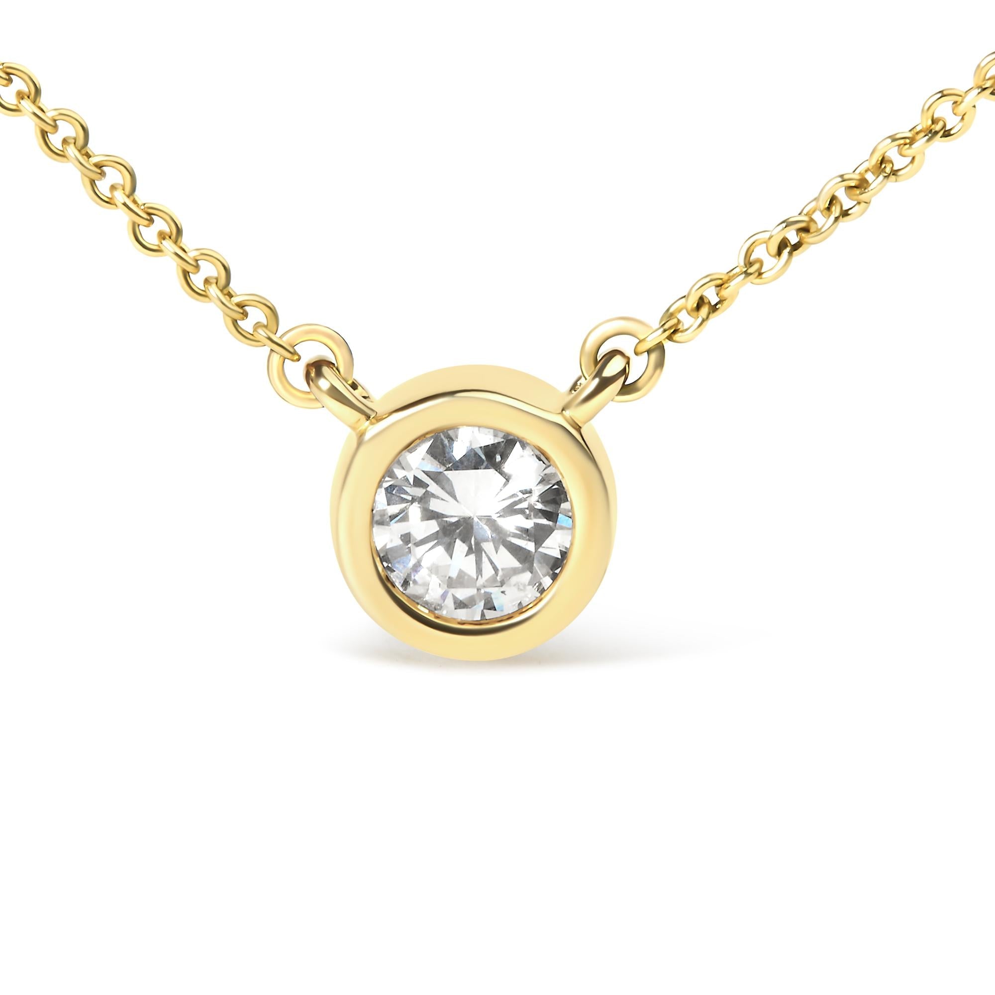 Vibelux 14K Gold Lab Grown Diamond Solitaire Pendant