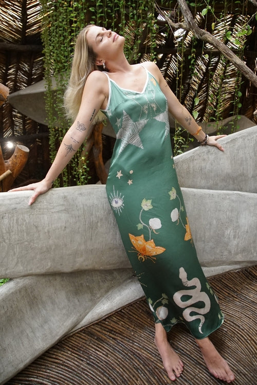 VibeLux Andromeda Silk Luxury Dress