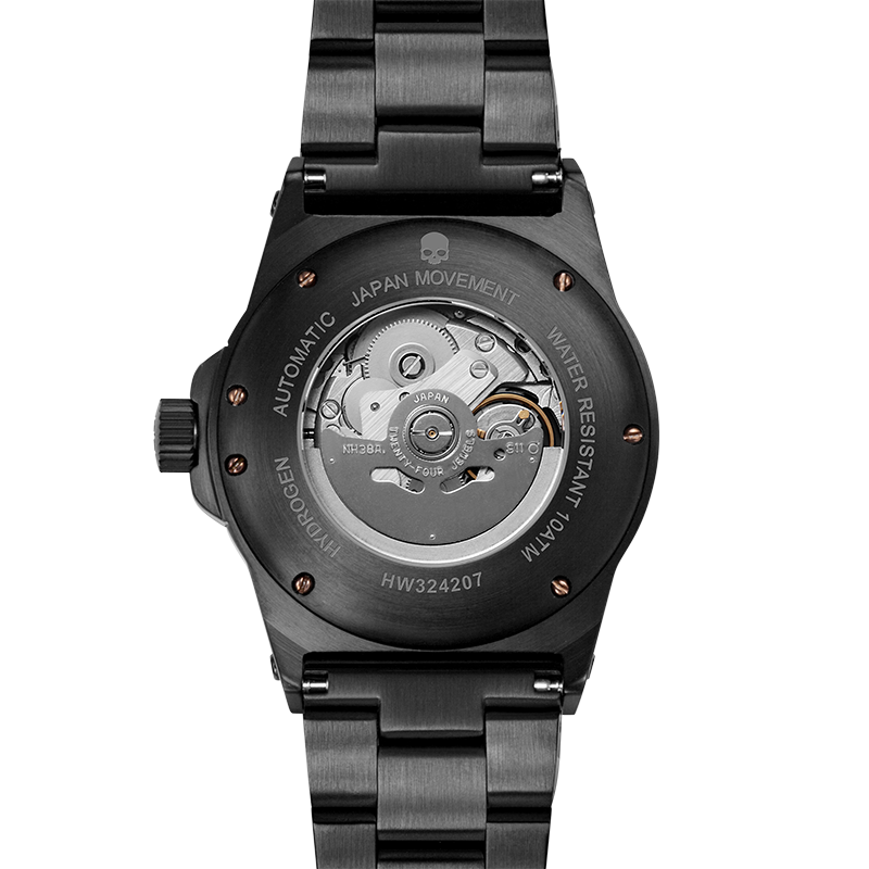 VIBELUX Sportivo Black Gold Link Watch