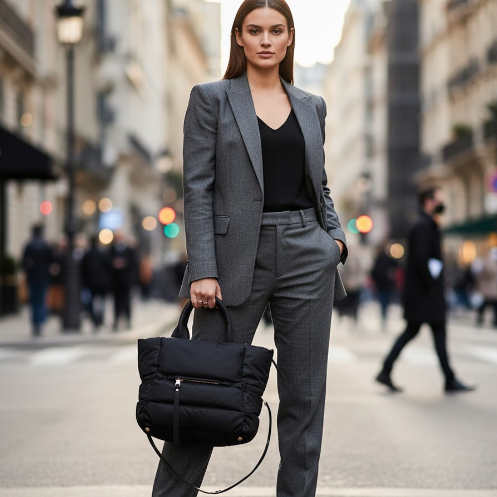 Vibelux SoHo Puffer Leather Tote Bag