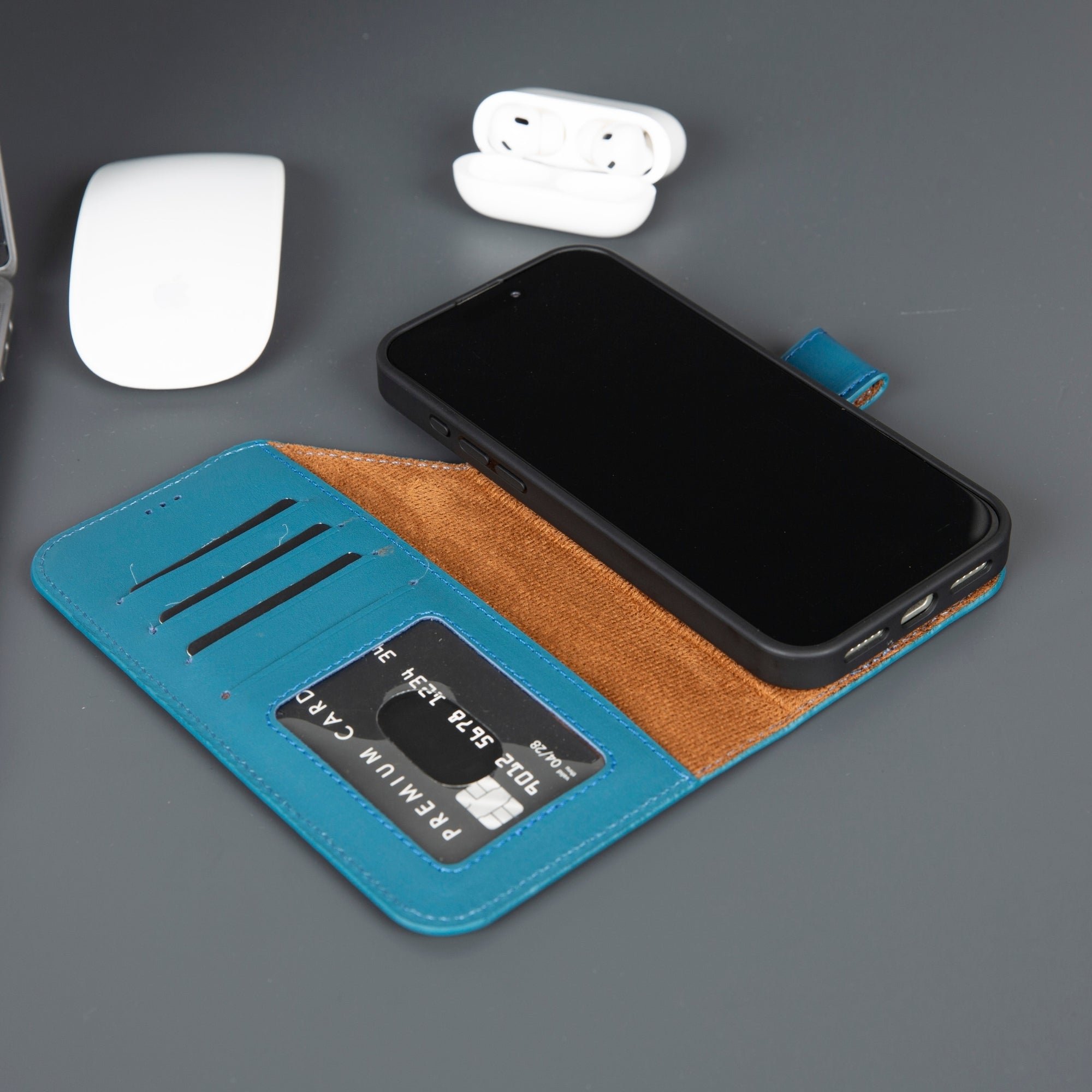 Vibelux Casper iPhone 17 Pro Max Leather Wallet Case | MagSafe & RFID Compatible