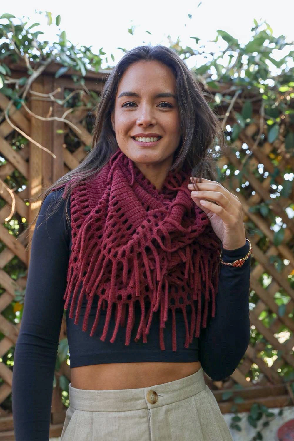 VibeLux LuxeWeave Velvet-Touch Infinity Scarf