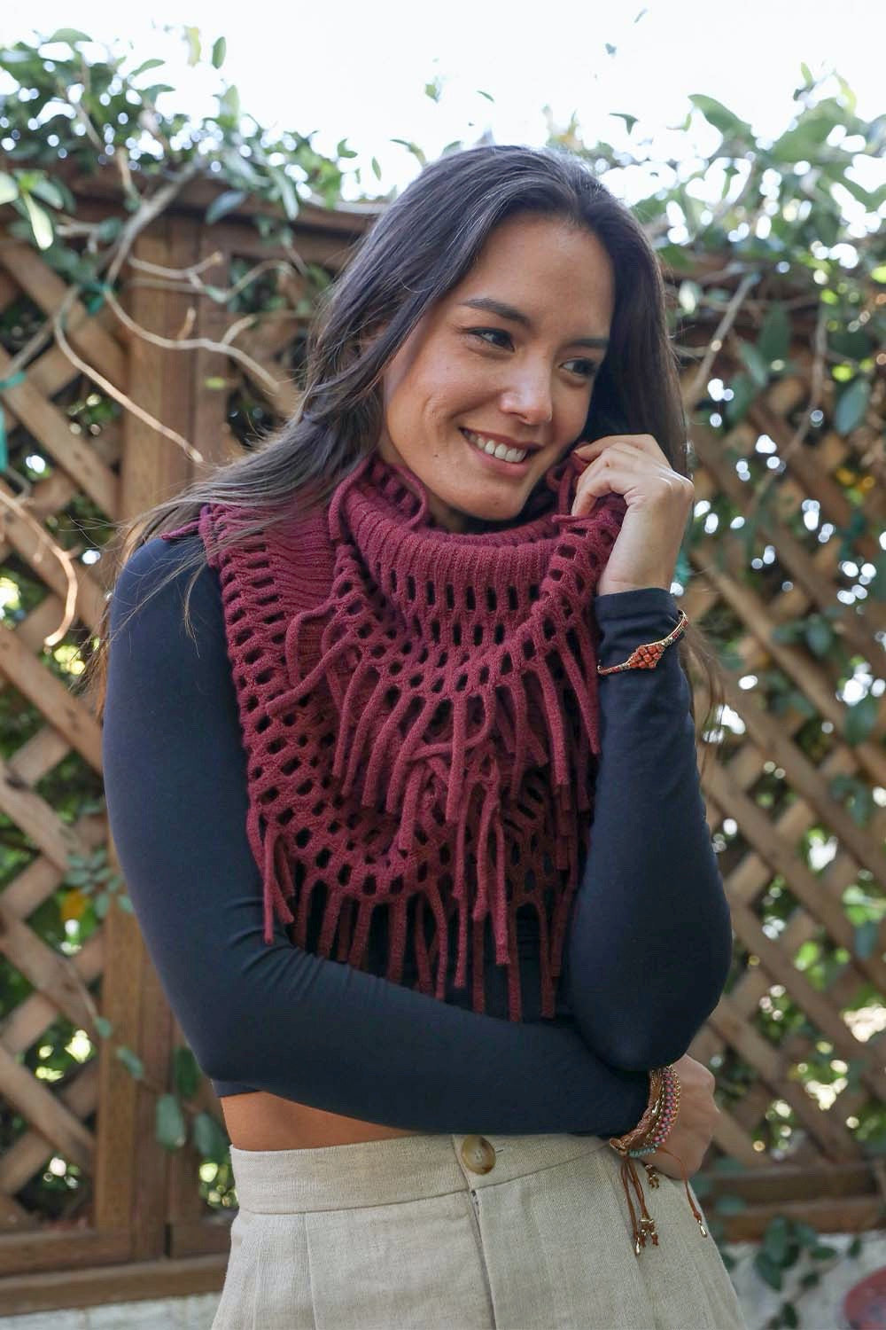 VibeLux LuxeWeave Velvet-Touch Infinity Scarf