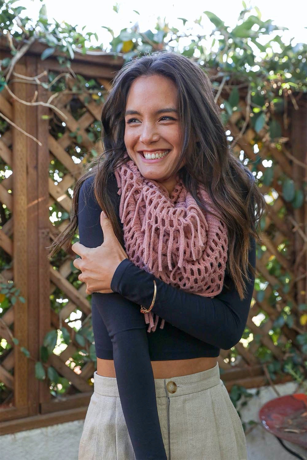 VibeLux LuxeWeave Velvet-Touch Infinity Scarf