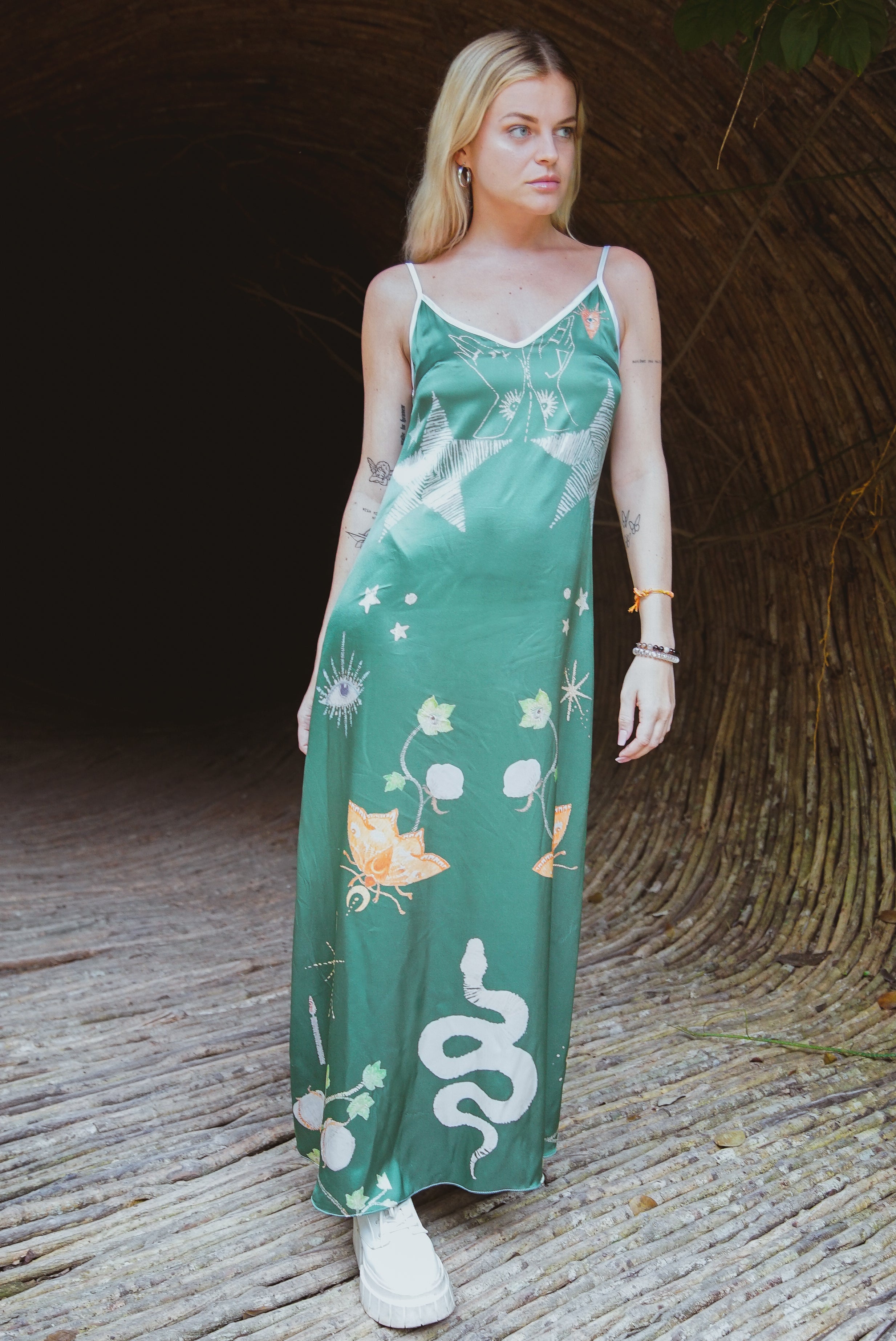 VibeLux Andromeda Silk Luxury Dress