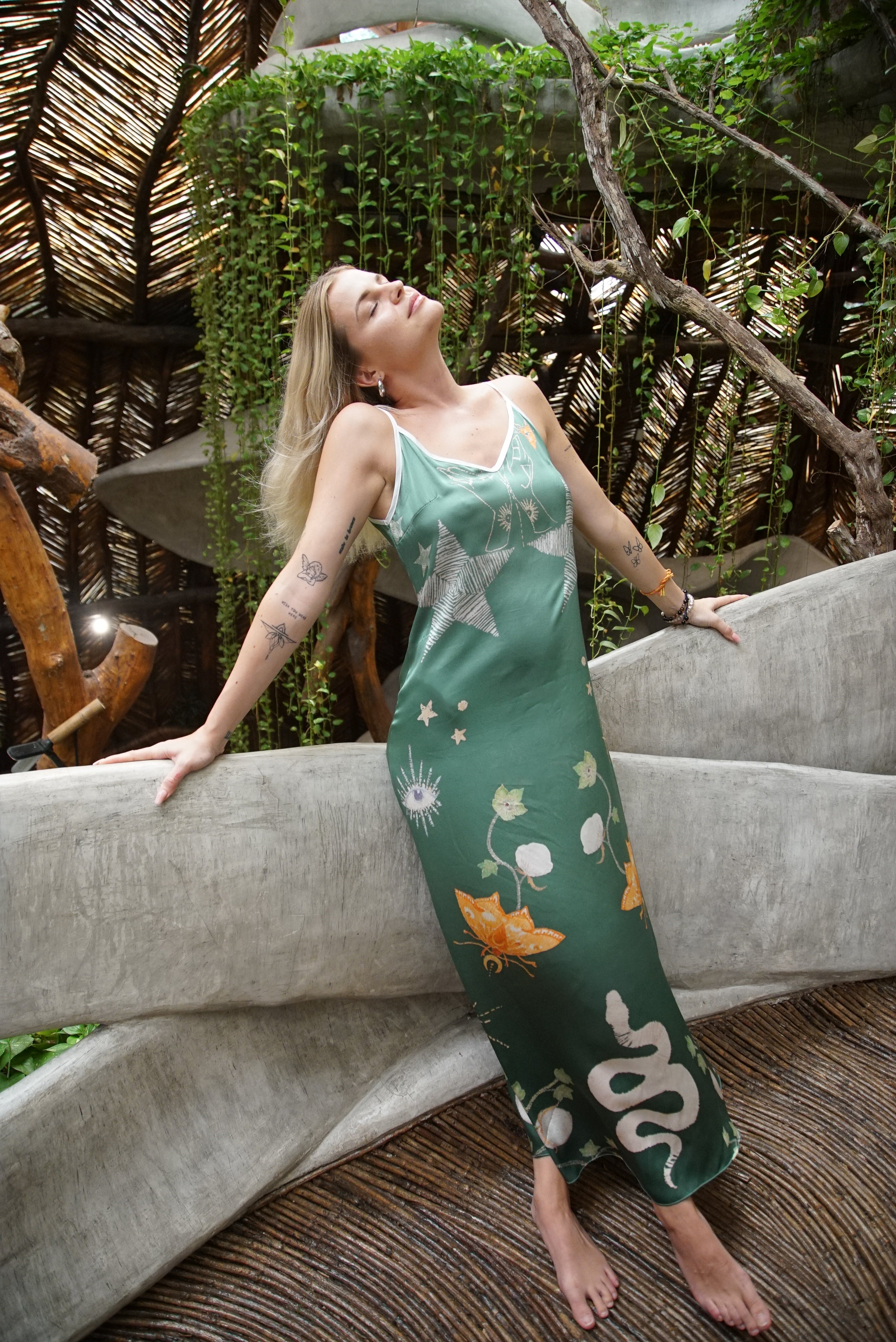 VibeLux Andromeda Silk Luxury Dress