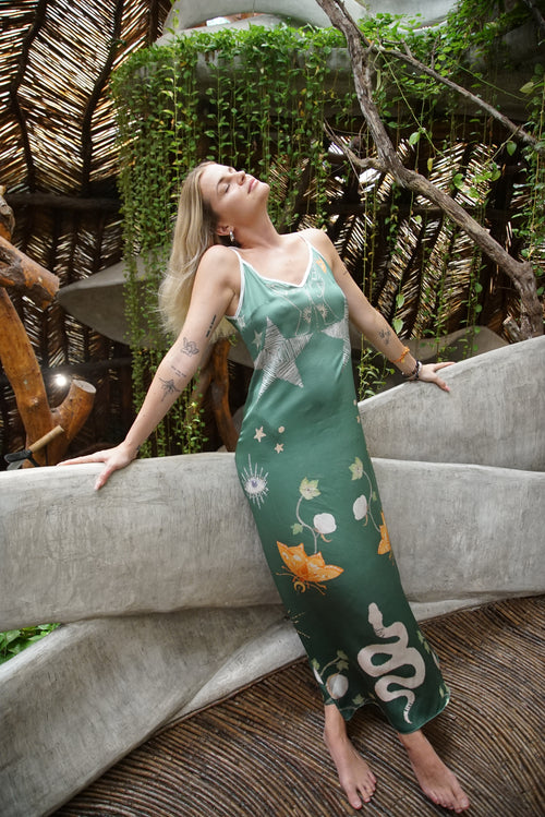 VibeLux Andromeda Silk Luxury Dress