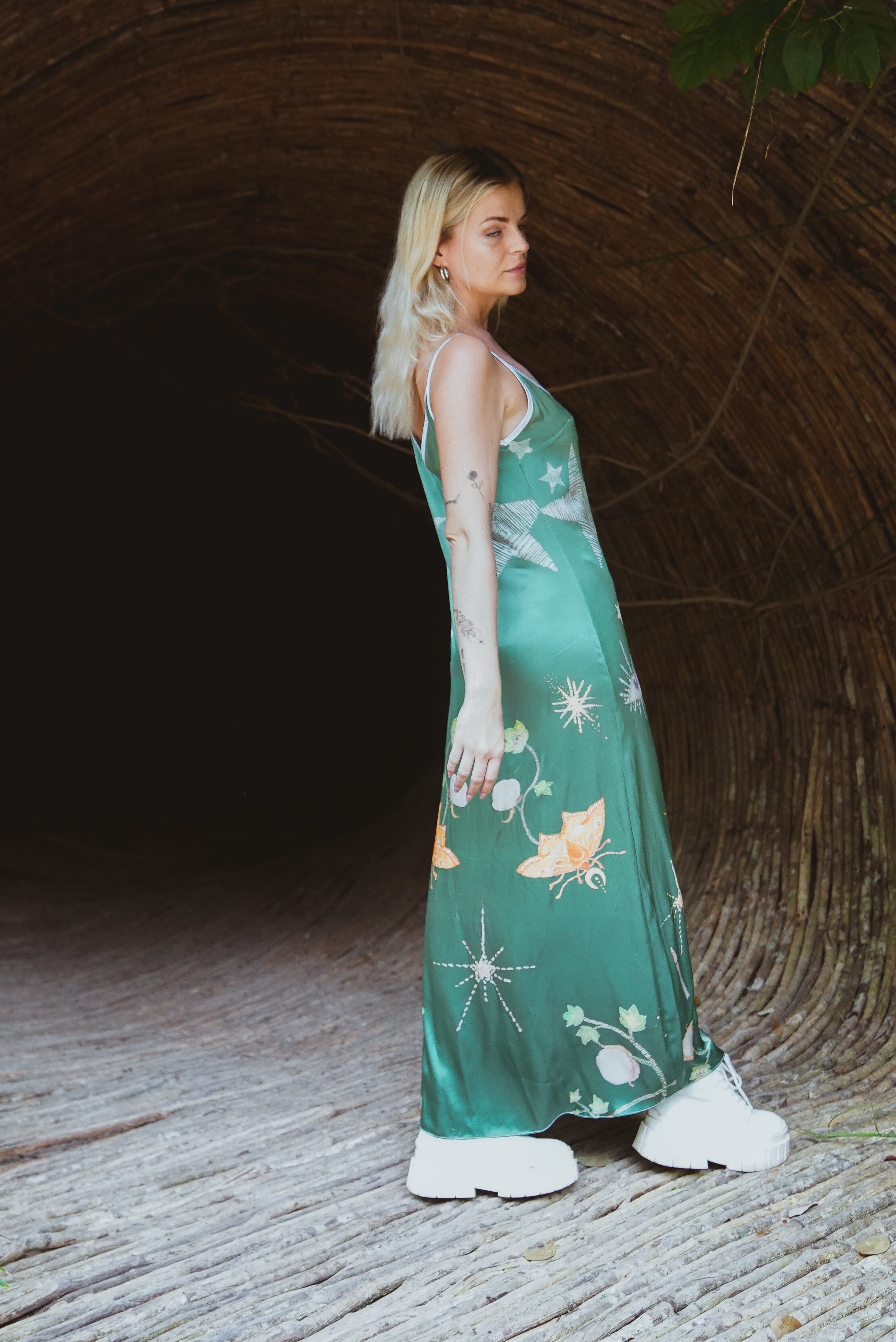 VibeLux Andromeda Silk Luxury Dress