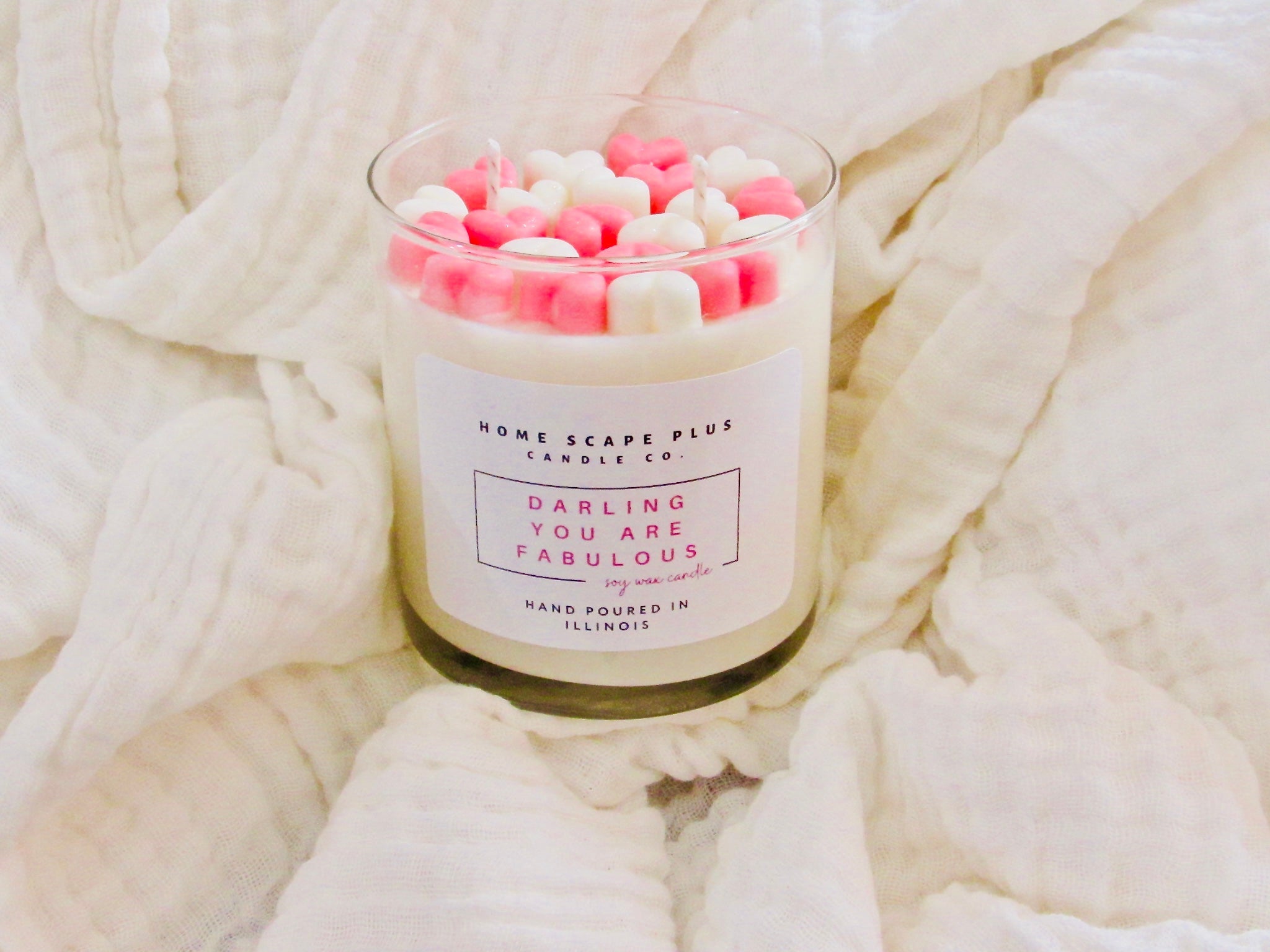 VibeLux Fabulous Hearts Artisan Soy Candle